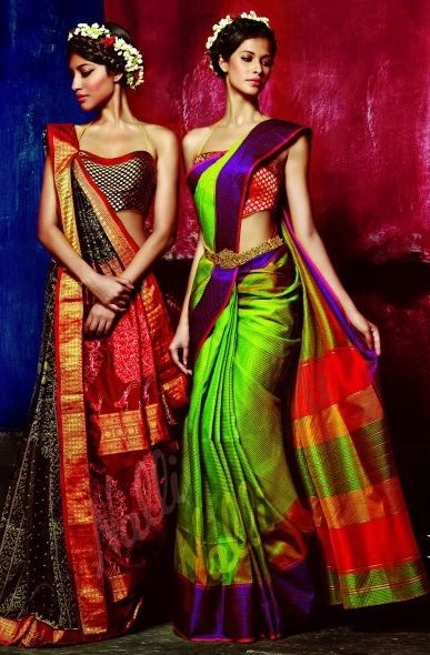 Silk sari shopping in Bangalore